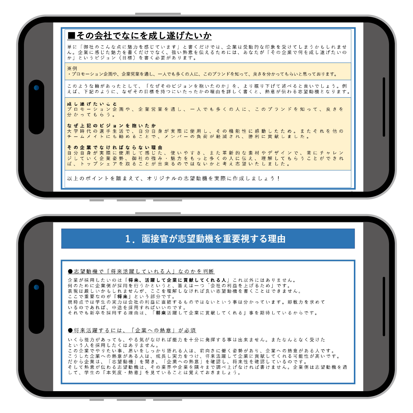 志望動機作成マニュアル