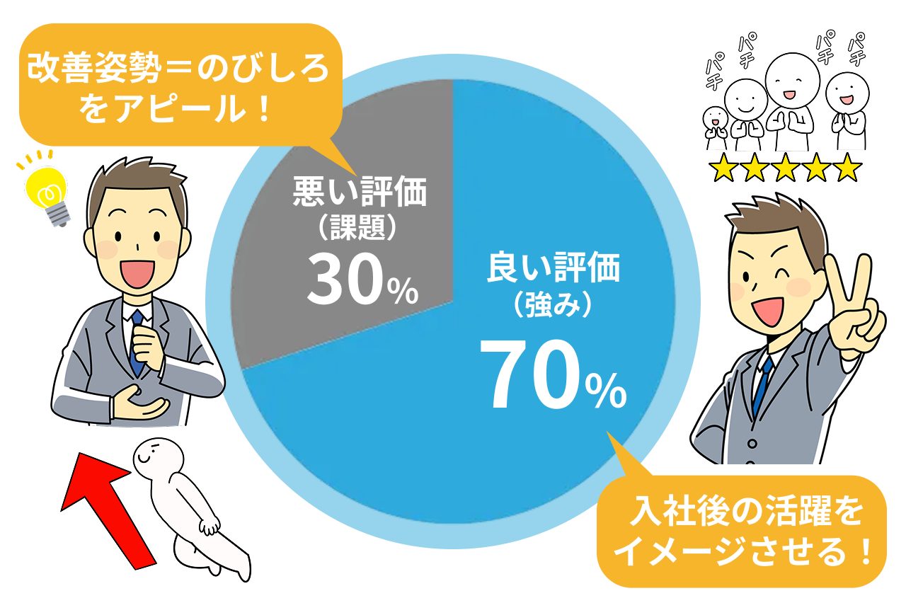 述べる内容の割合に関する円グラフ